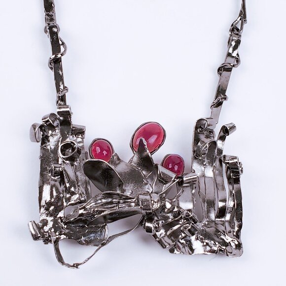 VALENTINO GARAVANI CARNELIAN STATEMENT PENDANT NECKLACE ALESSANDRO GAGGIO $3,270 - Picture 7 of 10